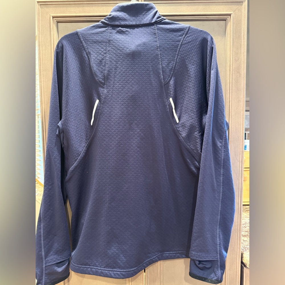 Fabletics Navy Quarter-Zip Pullover with Logo - Picture 3 of 7